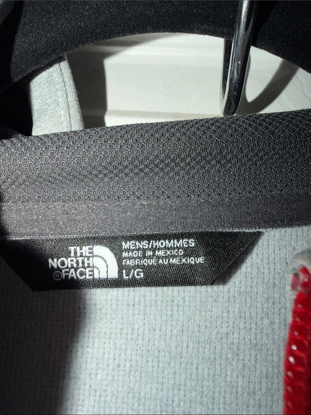 The North Face Red, Gray & Black Men's Zip-Up Fleece Jacket